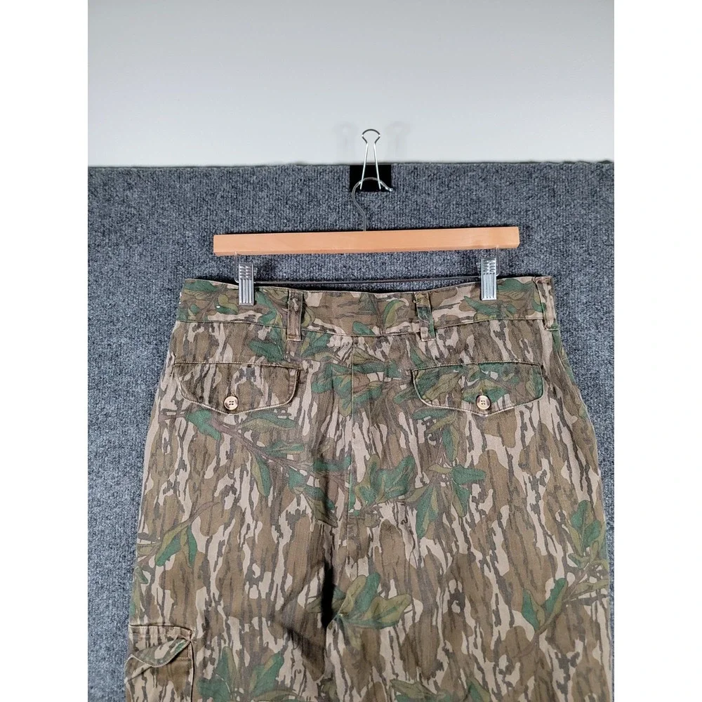 VTG Browning Mossy Oak Pants Greenleaf Camo Size 36 (Fits 34) USA Made Hunting